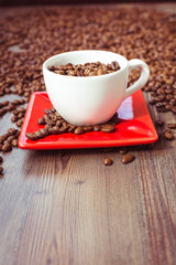 coffee, cup, bean, aroma