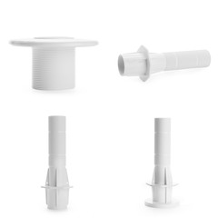 Plumber tubes for water isolated on a white background