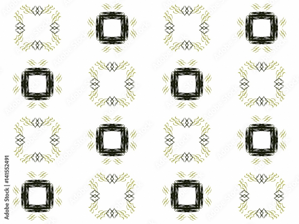 Fototapete seamless texture with 3d rendering abstract fractal gray pattern