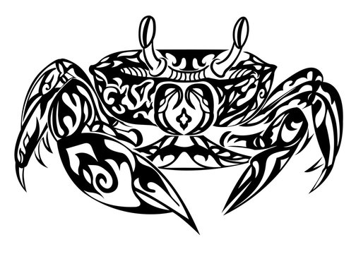 Crab in doodling style