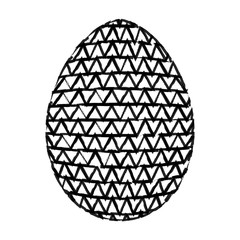 Isolated silhouette of an easter egg, Vector illustration