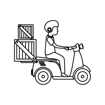 scooter vehicle isolated icon