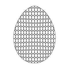 Isolated silhouette of an easter egg, Vector illustration