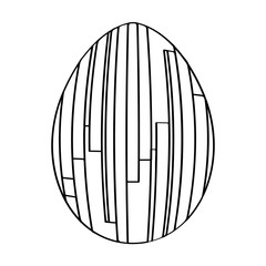 Isolated silhouette of an easter egg, Vector illustration