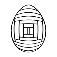 Isolated silhouette of an easter egg, Vector illustration