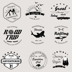 Set of adventure logos and badges