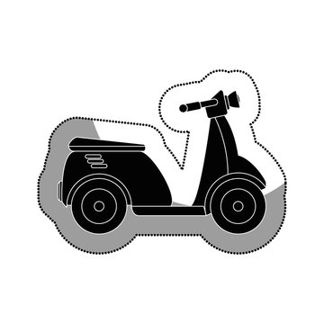 scooter vehicle isolated icon