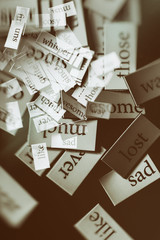 english words - double exposure