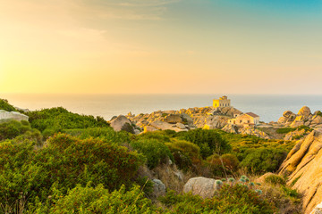Lighthouse at Capo Testa, Sardinia, Italy