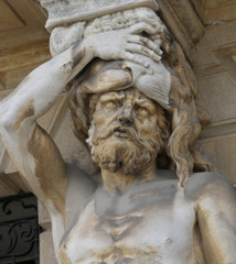 ancient statue called caryatids and it seems to have headaches