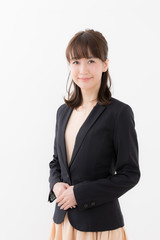 Obraz premium portrait of asian businesswoman isolated on white background