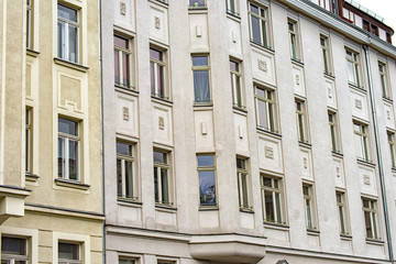Fototapeta premium Facade of a timbered house in a district of Leipzig