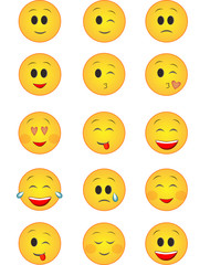 Naklejka premium Emoji vetor smiles