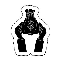 money bag isolated icon