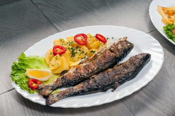 fish on plate