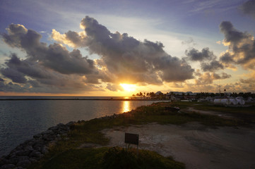 Sunrise in Freeport, Bahamas
