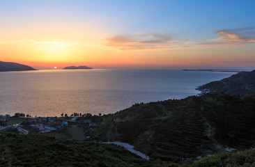 Adriatic sea sunset view (Albania).