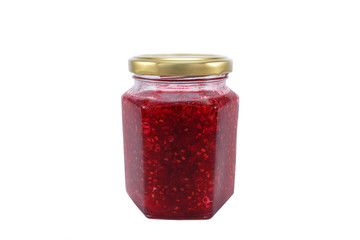 Jar of crimson jam