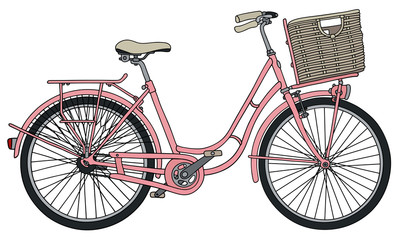 Retro pink bicycle