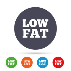 Low fat sign icon. Salt, sugar food symbol.