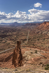 Chimney Rock  from highpoint of Trail