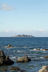 Gunkan jima (battleship island) in Nagasaki, Japan