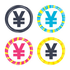 Obraz premium Yen sign icon. JPY currency symbol.