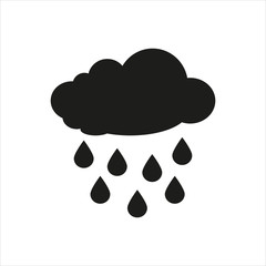 Fototapeta na wymiar cloud, rain, icon, vector illustration eps10