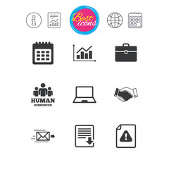 Office, documents and business icons.