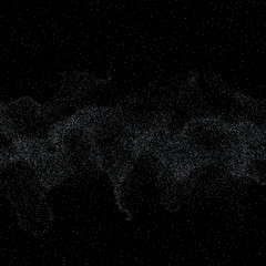 Silver glitter texture on black background. Vector illustration