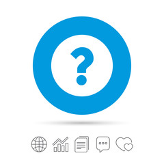 Question mark sign icon. Help symbol.