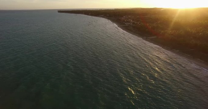 Aerial View of Maceio Coastline, Alagoas, Brazil