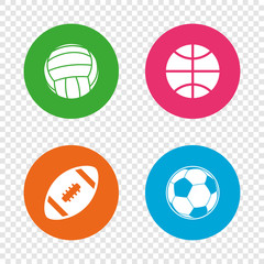 Sport balls. Volleyball, Basketball, Soccer.