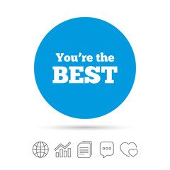 You are the best icon. Customer award symbol.