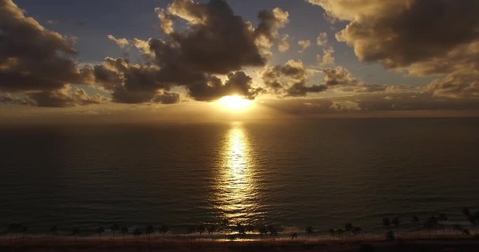Aerial View of Beautiful Sunset