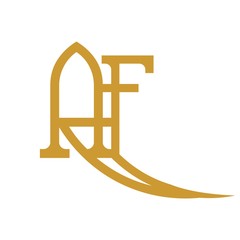 letter AF gold color logo vector
