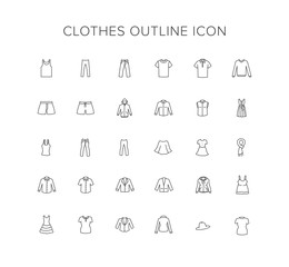 Clothes Line Icon Set