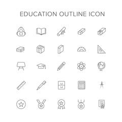 Education Line Icon Set