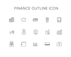 Finance Line Icon Set