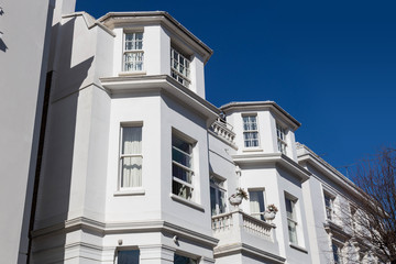 Modern facade on a sunny day