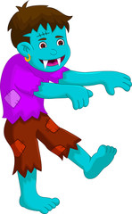 cartoon zombie walking for you design