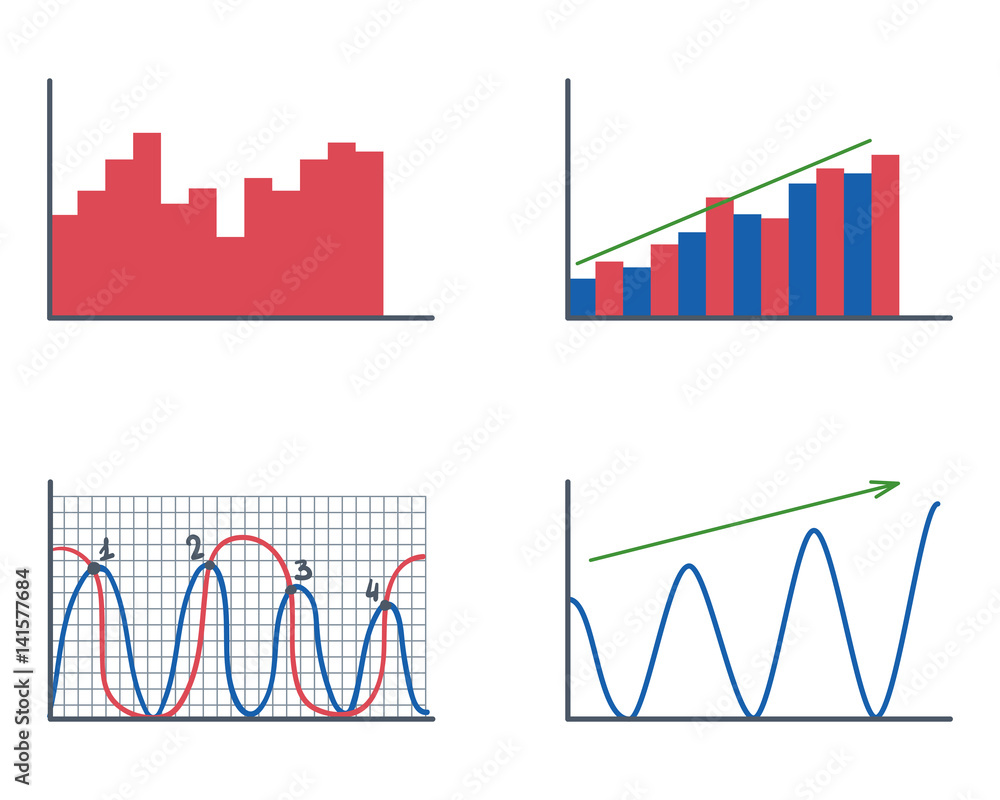 Poster business data graph analytics elements bar pie charts diagrams and flat icon infographics design iso