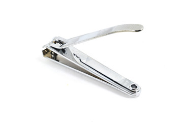 Steel nail clipper isolated