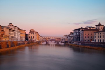 Fototapeta premium Florence Ponte Vecchio sunrise