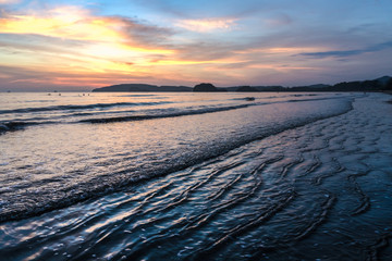 Spectacular sunset on a tropical beach 

