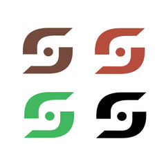 s logo flat symbol