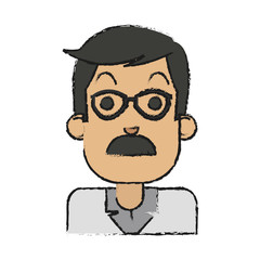 man cartoon icon over white background. vector illustration