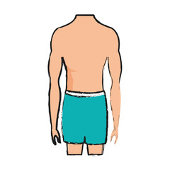 Fototapeta premium man body icon over white background. vector illustration