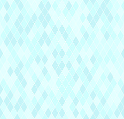 Fototapeta premium Cyan diamond pattern. Seamless vector