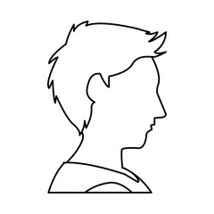 man cartoon icon over white background. vector illustration